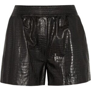 Like new 🖤 Alexander Wang Croc-Embossed Leather Shorts 10